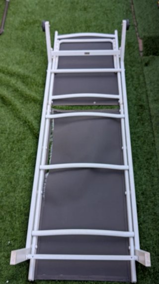 2 tumbonas aluminio gris/blanco