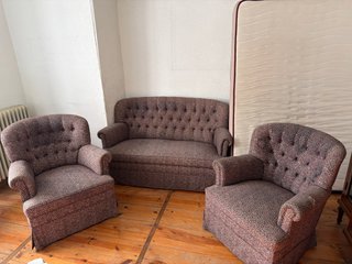 Sofá y sillones de tela