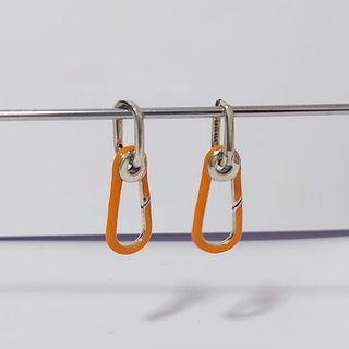 Pendientes Pandora Aro Naranja y Plata