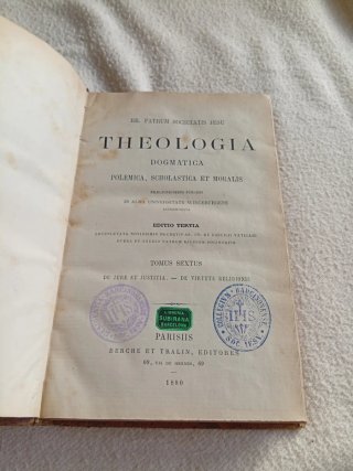 Teología dogmática. 1880. Latín.