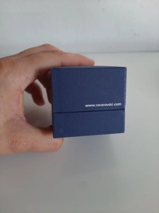 Caja vacía anillo Swarovski azul