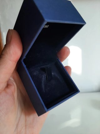 Caja vacía anillo Swarovski azul