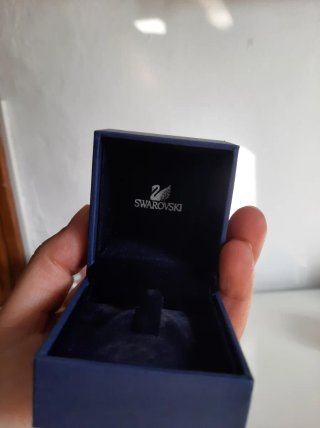 Caja vacía anillo Swarovski azul