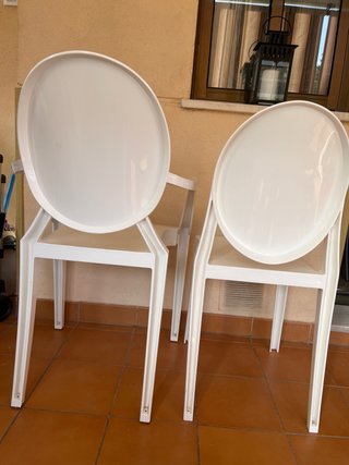 Set di 2 sedie bianche Ghost Kartell