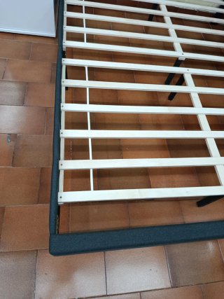 Base de cama tapizada con cabezal 150x190
