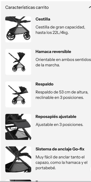 Carro Bebé Jane Muum Gris