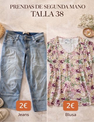 Pantalón pirata y camiseta Talla 38