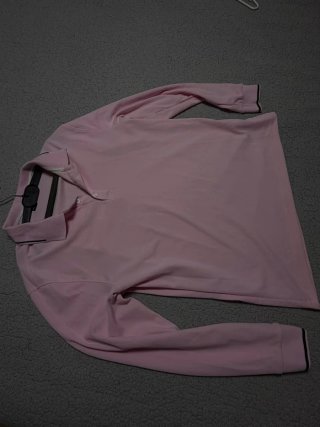 Polo rosa manga larga