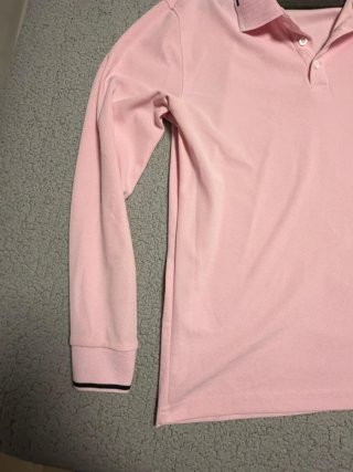Polo rosa manga larga
