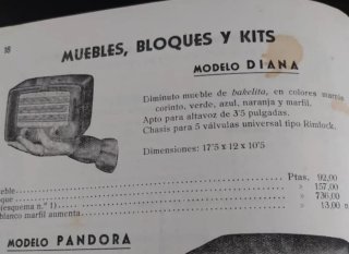 Radio miniatura de válvulas años 50