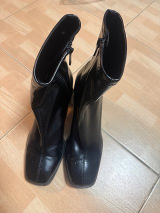 Botines negros tacón cuadrado