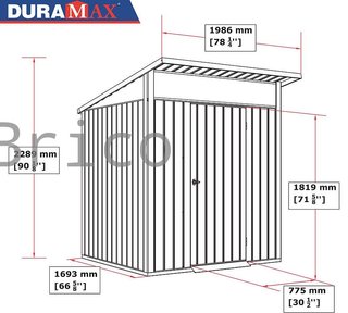Caseta Metálica Palladium 196x198x228 cm - Duramax