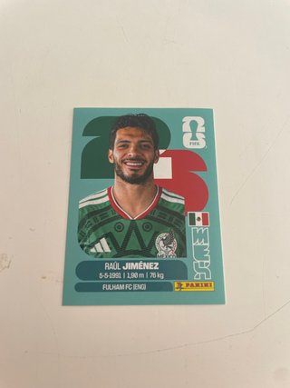 Cromo Raúl Jiménez Panini Mundial 2026