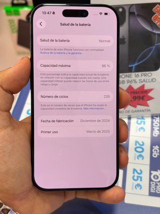 IPHONE 16 PRO 128GB SALUD 96%
