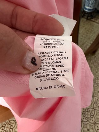 Camisa El Ganso Rosa Talla 42 Algodón