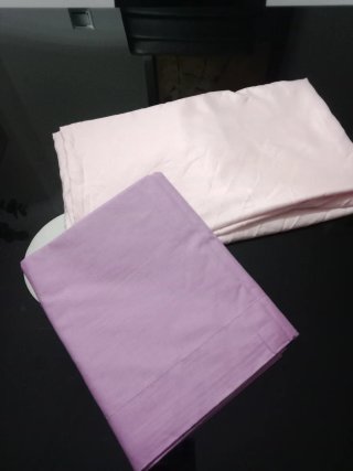 Juego de sábanas rosa y lila