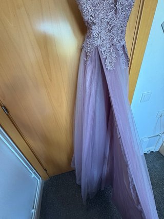 Vestido morado de quinceañera