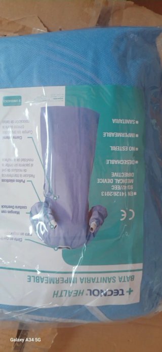 Bata Sanitaria Impermeable Tecnol Health