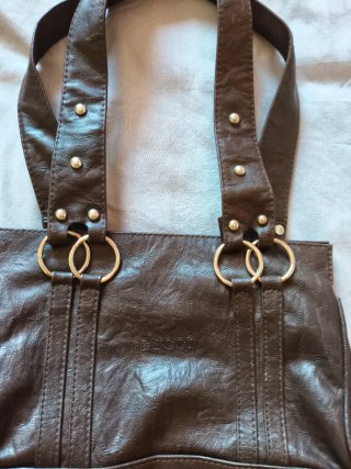 Bolso marrón de piel, vintage