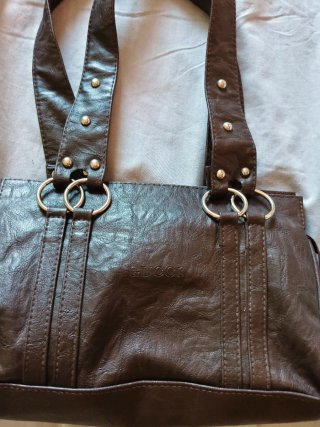 Bolso marrón de piel, vintage