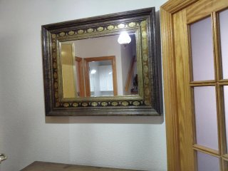 Espejo decorativo madera y dorado