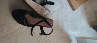 Sandalias esparto Anna Field negras
