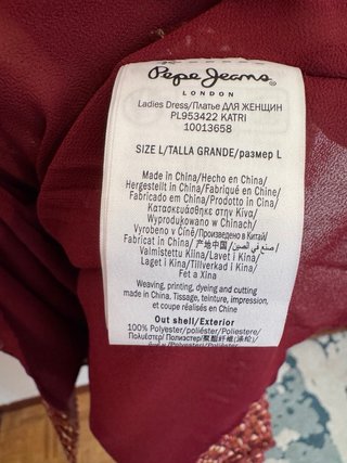 Vestido Pepe Jeans Rojo Talla L