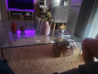 Mesa de centro de cristal curvado