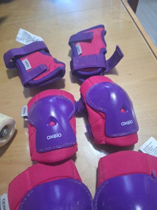 Patines blancos talla 30 y protecciones
