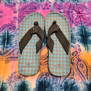 Chanclas O'Neill Hombre Cuadros Azul Marrón