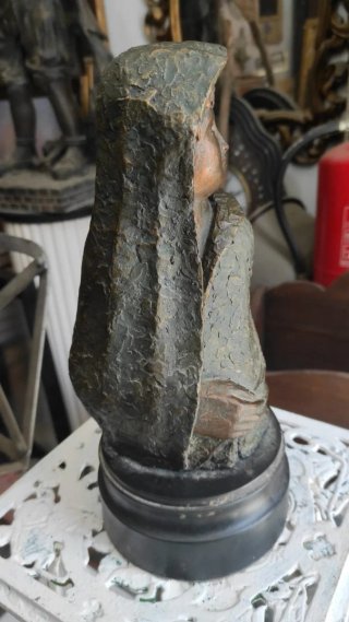 Escultura Resina Cuarzo Símil Bronce Autor Sixto