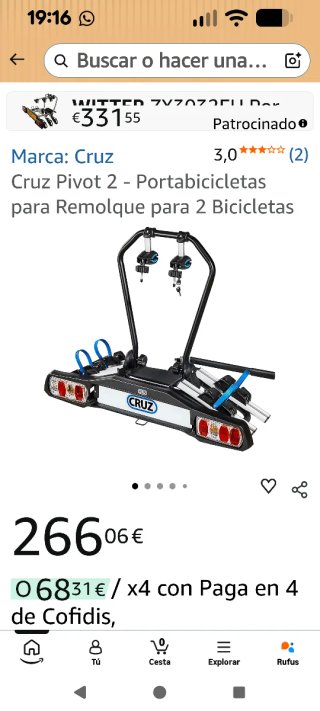 Portabicicletas para 2 bicicletas