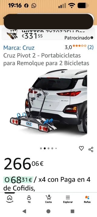 Portabicicletas para 2 bicicletas