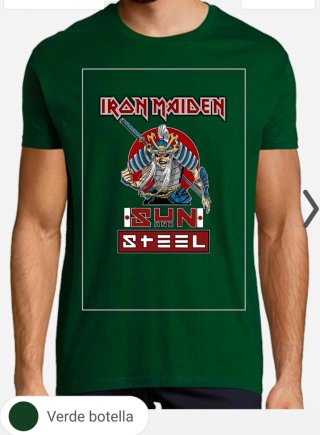 Camiseta Iron Maiden Sun & Steel Verde