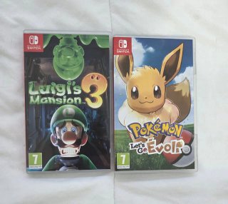 Luigi's Mansion 3 y Pokémon Lets go Eevee switch