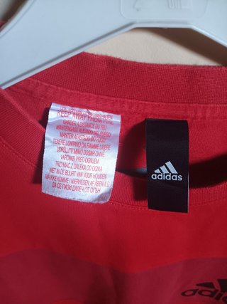 Maglietta Adidas Rossa con Logo per Bambini