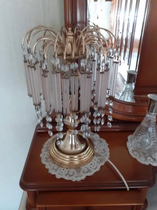 Lámpara de cristal de roca