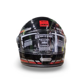 Casco Integral NZI Revival Profilo Negro Rojo