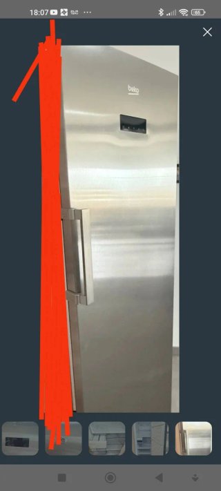 Congelador Beko Inox 282L No Frost