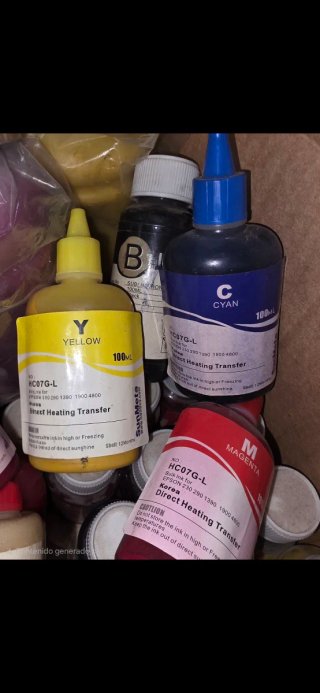 Set 4 botes tinta 100ml sublimación