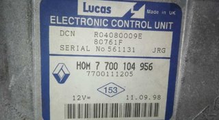 Centralita motor renault 7700104956 clio ii 229841