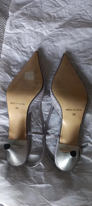 Zapatos de fiesta Angel Alarcón plateados