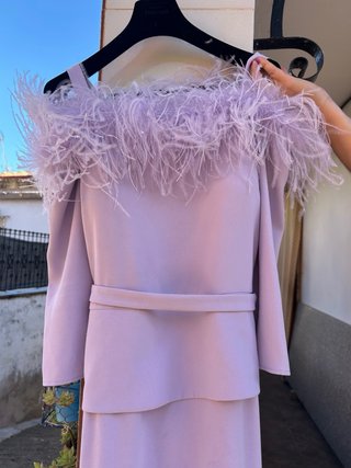 Vestido de fiesta morado Pronovias