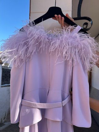 Vestido de fiesta morado Pronovias