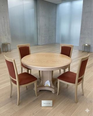 Set de mesa redonda extensible con 4 sillas