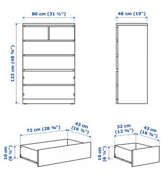 Cómoda de madera oscura