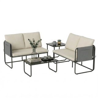 Conjunto Jardín 4 Piezas Sofá Exterior