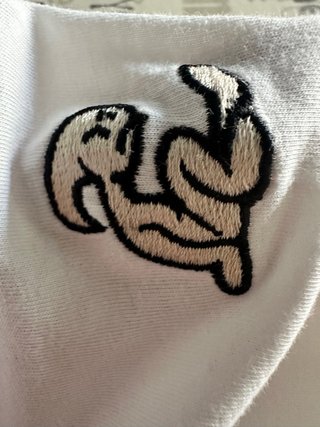 Camiseta manga larga blanca con estampado