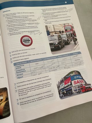 Economia, 1 Batxillerat