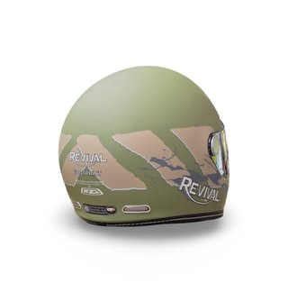 Casco Integral NZI Revival Footprint Verde/Gris